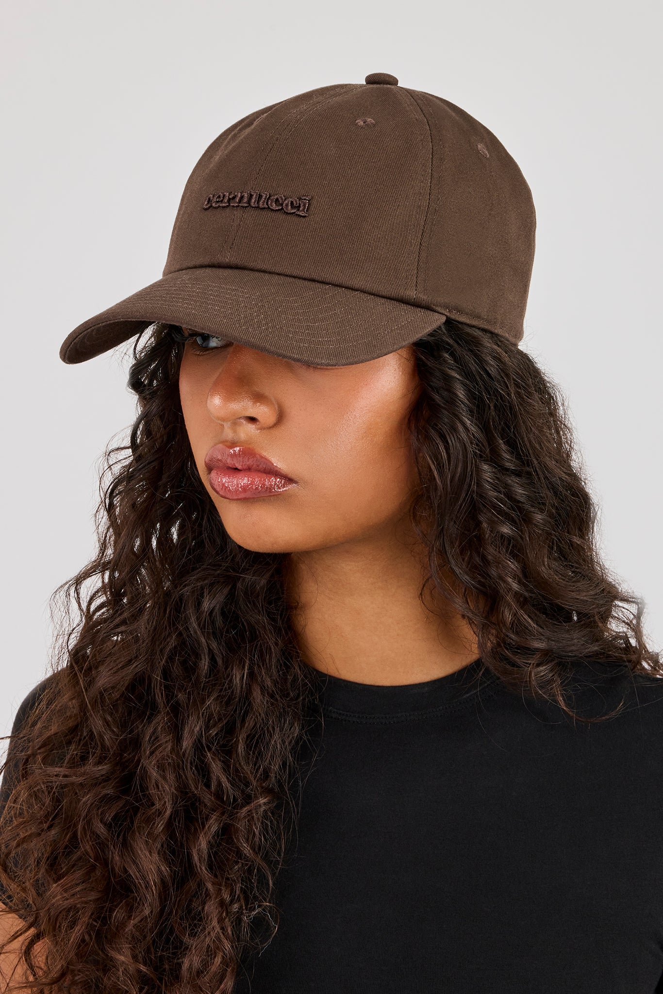 Bestickte Logo-Kappe für Damen - Coffee